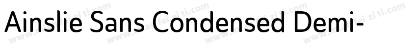 Ainslie Sans Condensed Demi字体转换